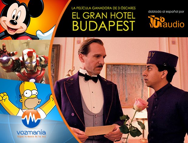 vozmaniaOficial's tweet photo. ¿#SabiasQue? ¿La película ganadora de 3 Óscares #ElGranHotelBudapuest fue doblada al español por nuestros patrocinadores #TopAudio? https://t.co/qI1w7jBnCL