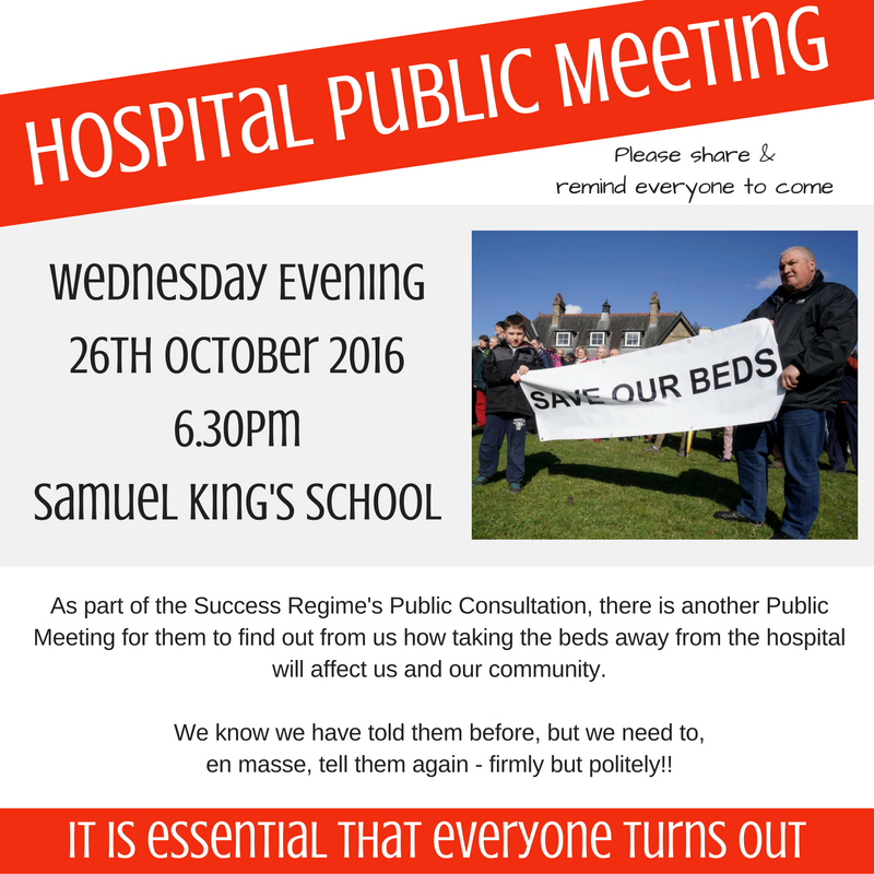 AlstonMoor's tweet photo. Public Meeting This Weds eve, 6.30pm at Samuel Kings School to once again tell the NHS - “Success Regime” hands off our beds #killingtheNHS https://t.co/64wP32wkeR