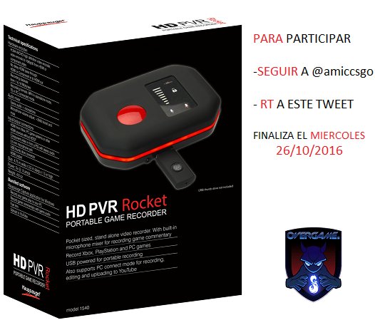 amiccsgo's tweet photo. Sorteo una Capturadora Hauppauge! HD PVR Rocket con 1080p y USB

PARA PARTICIPAR:
- SIGUE A @amiccsgo 
- RT A ESTE TWEET

FINALZIA 26/10/16 https://t.co/GzSFQMEFlX