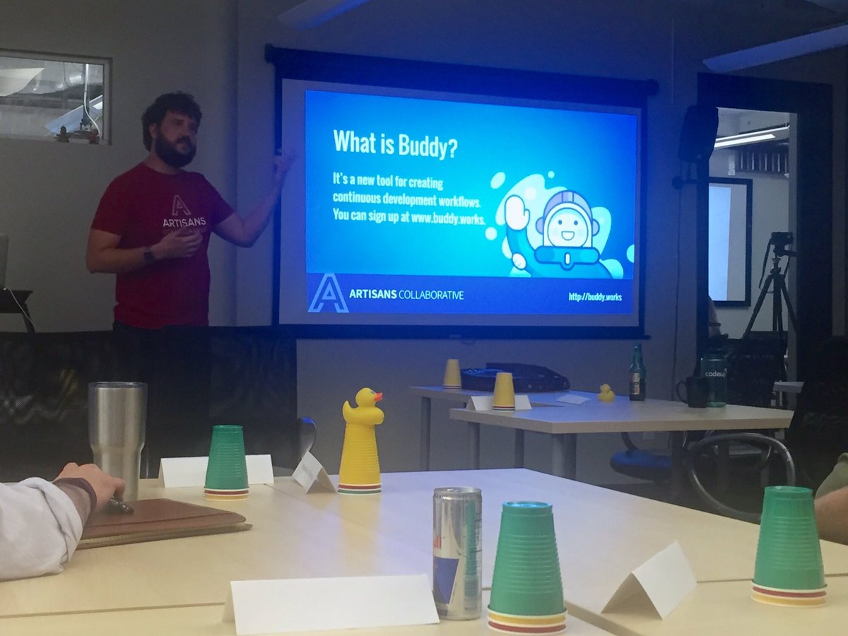 artisanscollab's tweet photo. The awesome @bbatsche is sharing @BuddyGit and @laravelphp at @sawebdev. Read it on our blog https://t.co/oSpkvPbf0c #php #laravel https://t.co/n7KwsexMqS