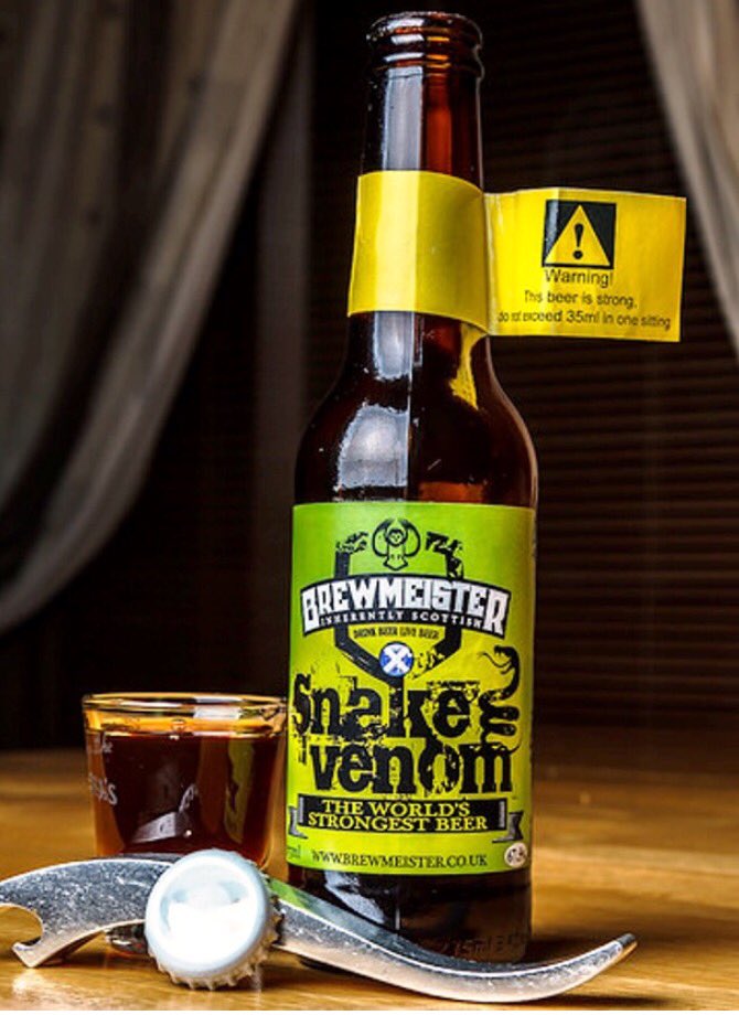 At 67.5% ABV, this is the world's strongest #beer 🍻 #snakevenom
