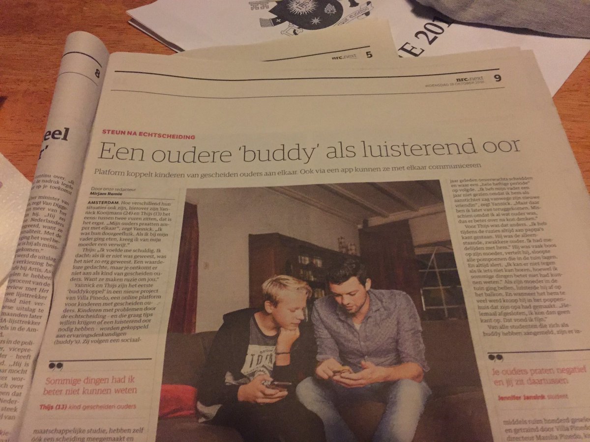 Vandaag in het <a href="/nrc/">NRC</a> een mooi artikel over ons Buddyproject #trots