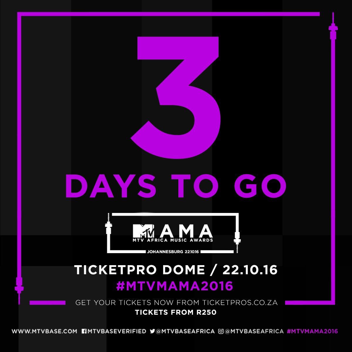 SiogaCollen's tweet photo. "@MTVBaseAfrica: #3DaysToMAMA !!!!!!!!! #MTVMAMA2016 https://t.co/8QR2GKlMsw" Are You Ready South Africa?
