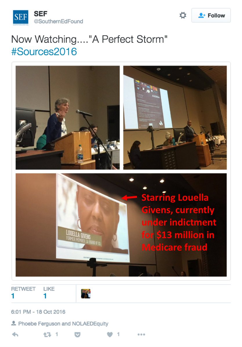 petercook's tweet photo. A pretty credible source, @SouthernEdFound! https://t.co/lx5POMzK2H #edreform #NOLAed #Sources2016 https://t.co/PbZiggyhGm