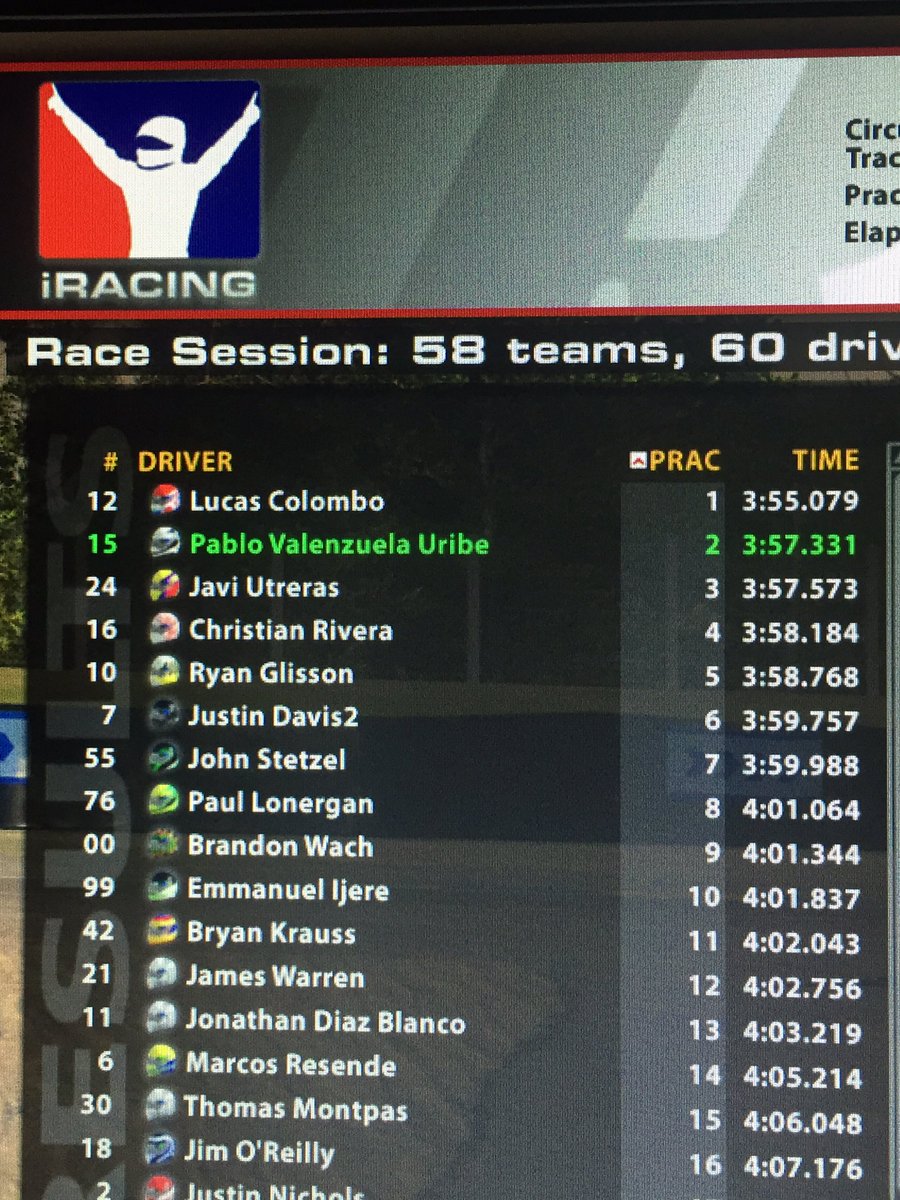 wardogsrt's tweet image. En estos momentos @LucasColomboR y @pevu lideran el entrenamiento previo a la carrera Sprint de la BlancPain Series @iRacing #iRacing