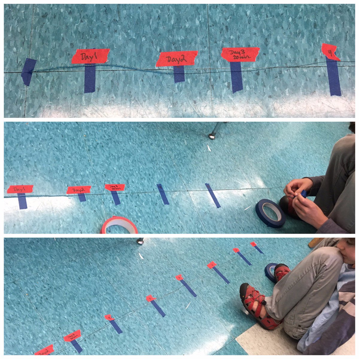 CorinthiaSMS's tweet photo. #MathInProjectTime #visualplanning linked with estimation:How many days will it take to bead this length of thread based on the past 2 days? https://t.co/vMx1wLdmaM