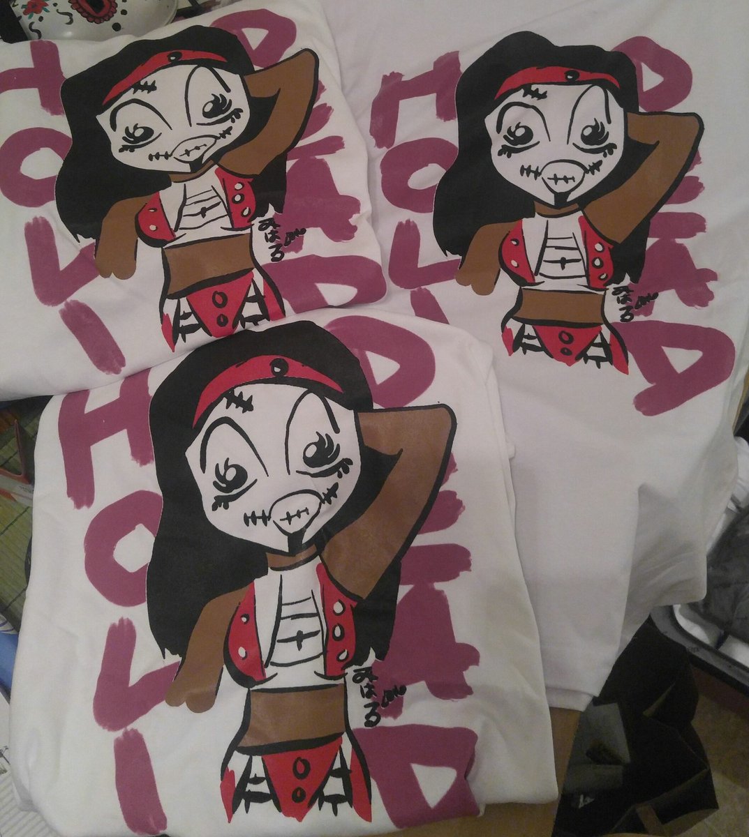 holidead's tweet photo. #FanDesigned New Holi shirts going 2 @wwr_stardom @we_are_stardom Japan. Hope the far East likes #BuyMyMerch #supportindywrestling #Holidead https://t.co/9l1JoDHfPj