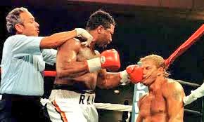 BoxingOTD's tweet image. #OnThisDay 1991:  Atlantic City
Ray Mercer knocked out Tommy Morrison in round 5
Time: 0:28 | Ref Tony Perez 
WBO Heavyweight title
#Boxing