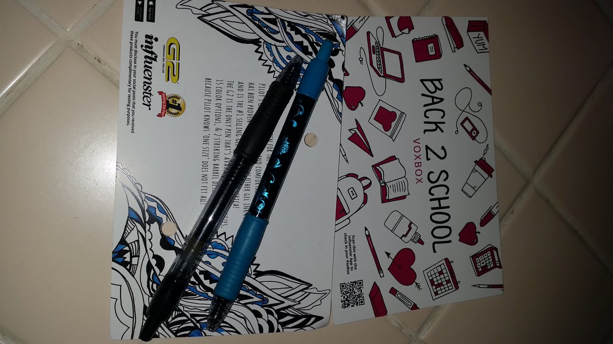 matuel01's tweet photo. My kids and I think the G2 Pilot Pens are the best! They write so smooth. #B2SVoxBox #DoYouG2 @Influenster https://t.co/CQWEYQOHPE