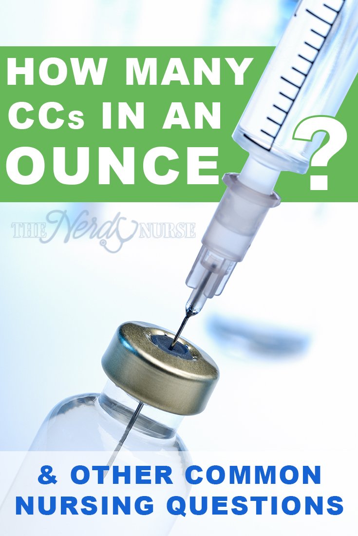 TheNerdyNurse's tweet photo. How Many CCs in an Ounce and Other Common Nursing Questions - https://t.co/RJjKA8cfzQ https://t.co/DEohIoWaVR
