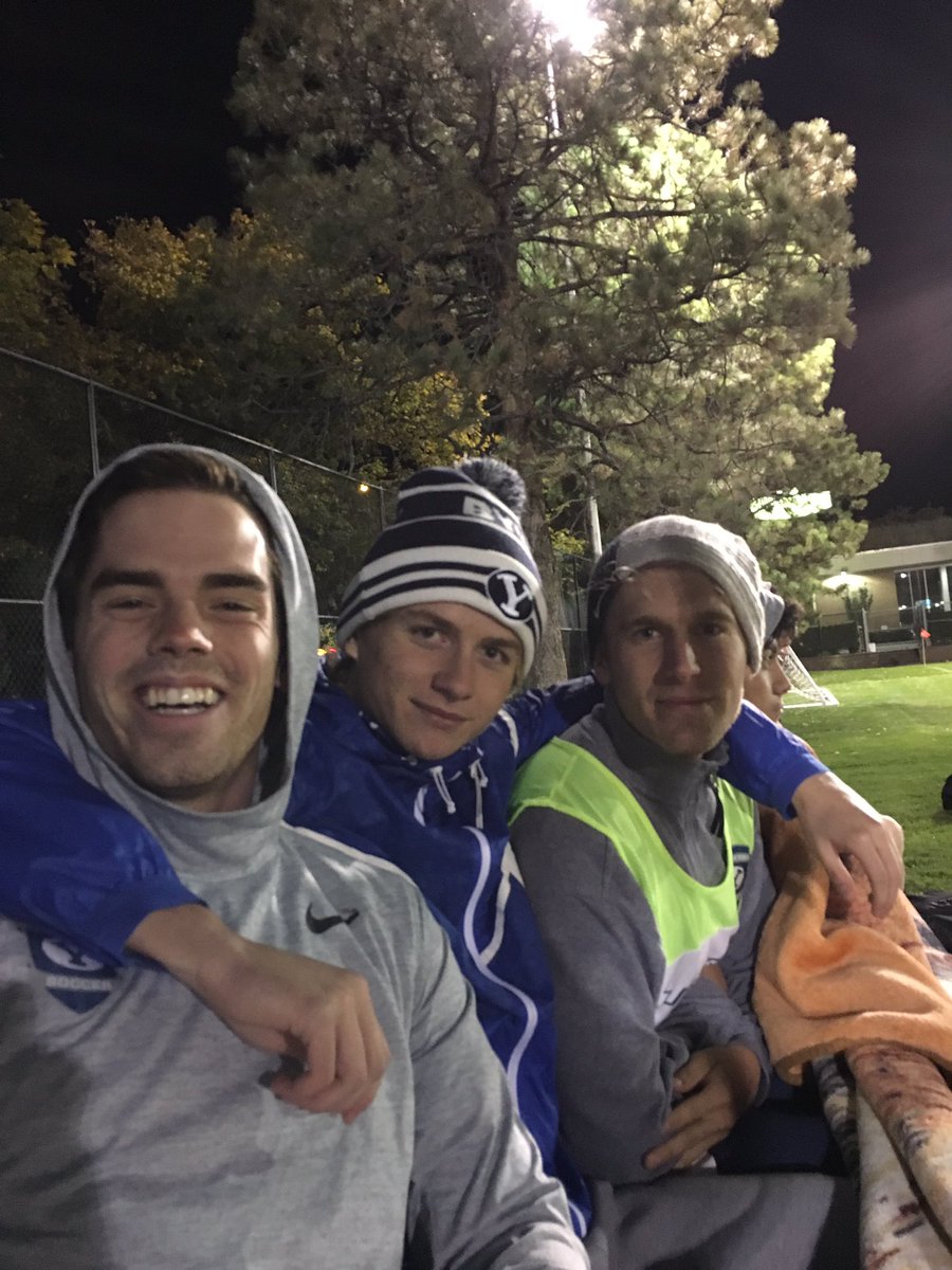 byusoccer's tweet photo. @jakejmiles @jaiwagg @RyanRybotch sickness won't stop these guys from showing up #byustrong #byumenssoccer https://t.co/9I9l9C4hnj
