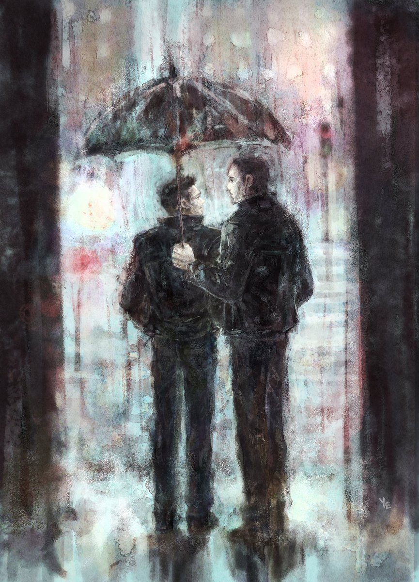 비 오는 날 럼로우가 우산 놓고 가서 마중 나간 롤린스
(틀린 게 자꾸 보여서 재업.....ㅠㅠ)