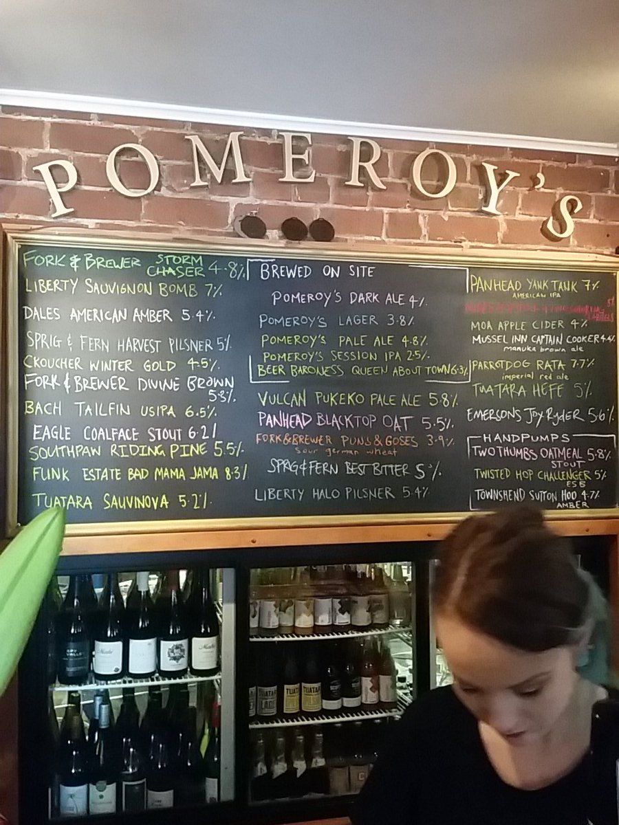 @pomeroyspub @SprigandFern <a href="/southpawbeer/">Southpaw Brewing Co</a> <a href="/Bachbrewing/">Coops</a> <a href="/EagleBrewingNZ/">The Truth Eagle</a>