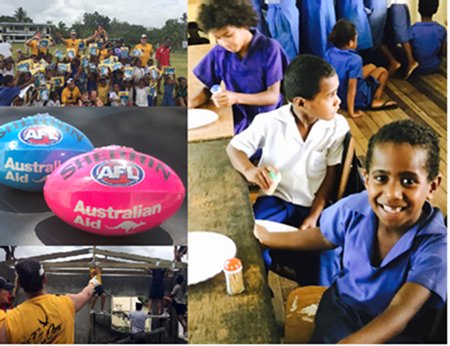 Thanks <a href="/Adelaide_FC/">Adelaide Crows</a> for helping to rebuild schools in Fiji following Cyclone Winston dfat.ly/2e6mf8M #SportsDiplomacy #AFL