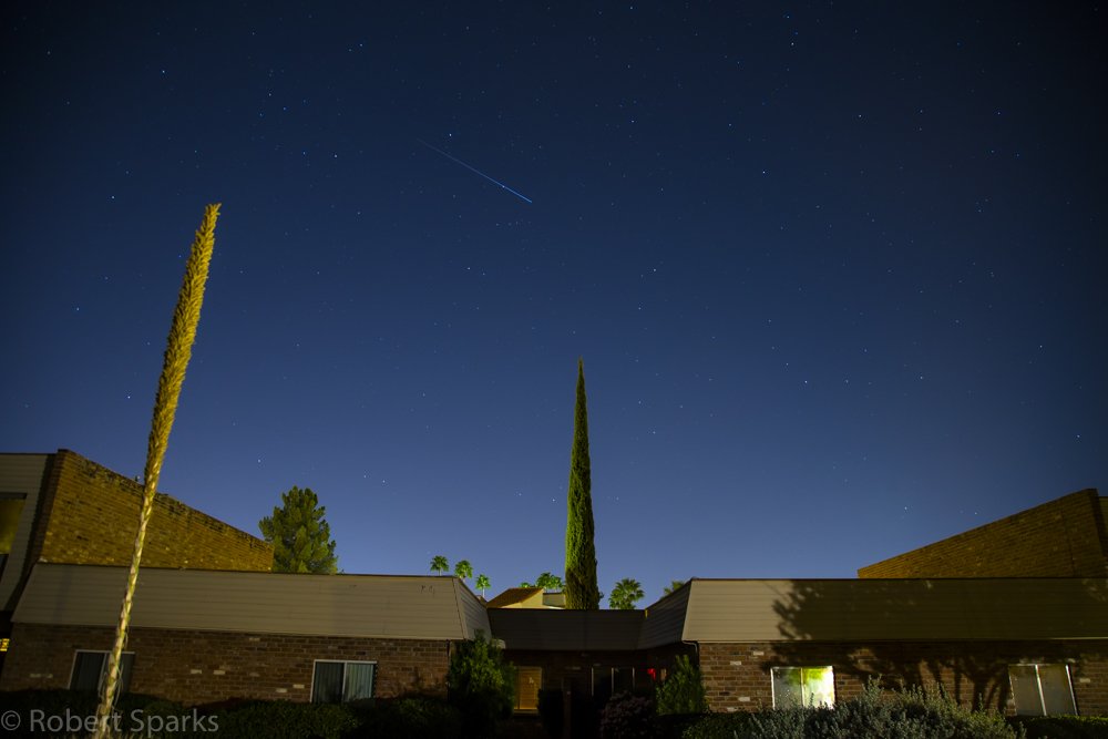 ISSWave's tweet image. RT @halfastro: Tonight's ISS pass from my townhome complex in Tucson. #ISSWave