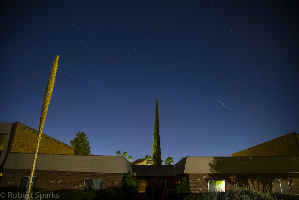 ISSWave's tweet image. RT @halfastro: Tonight's ISS pass from my townhome complex in Tucson. #ISSWave