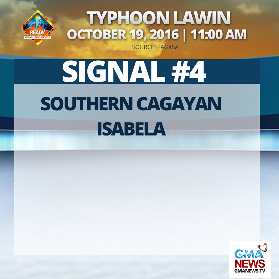 gmanews's tweet photo. Ang mga lugar na nasa ilalim ng cyclone warning signals, ayon sa 11 a.m. update ng @dost_pagasa. #LawinPH 

Manatiling #IMReady, mga Kapuso! https://t.co/FNZMuKoGl2
