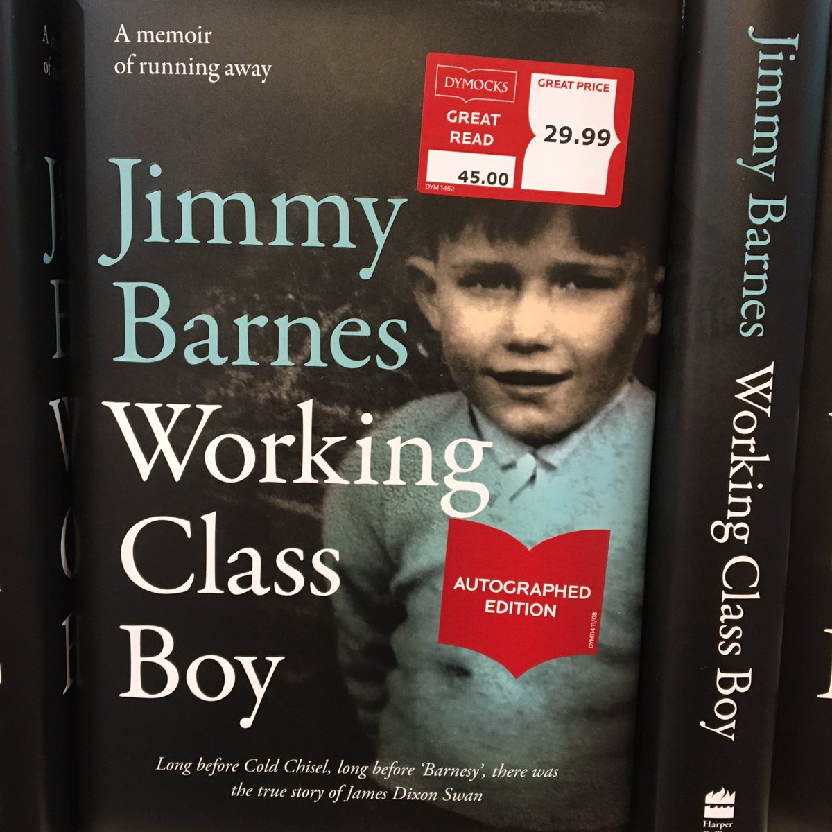 DonDymocks's tweet photo. We have signed @JimmyBarnes "Working Class Boy" available! Only a few left! https://t.co/VuQtzO5Kui