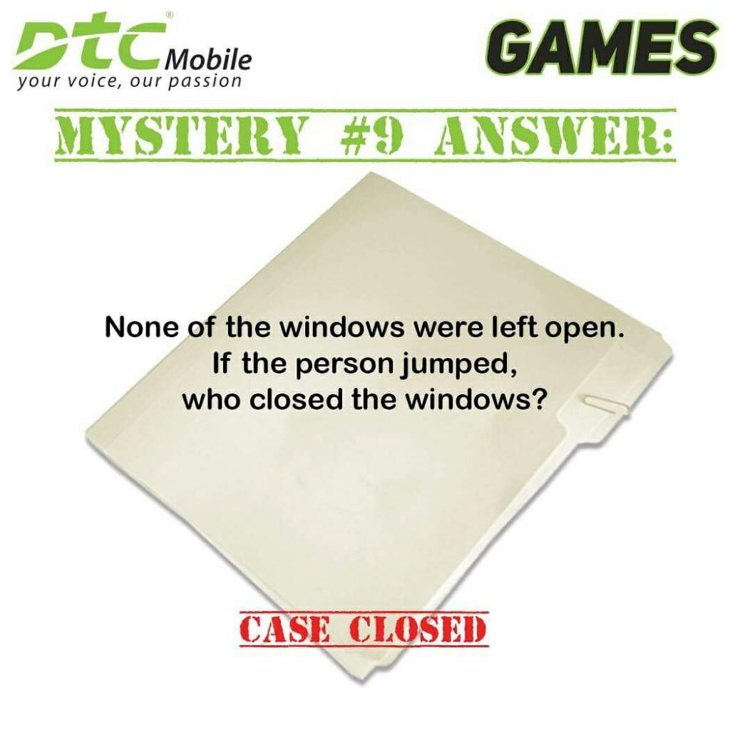 dtcmobileph's tweet photo. Mystery No. 9 - CASE CLOSED!

#DTCMobilePH #DTCGames https://t.co/osBdbQnx6e