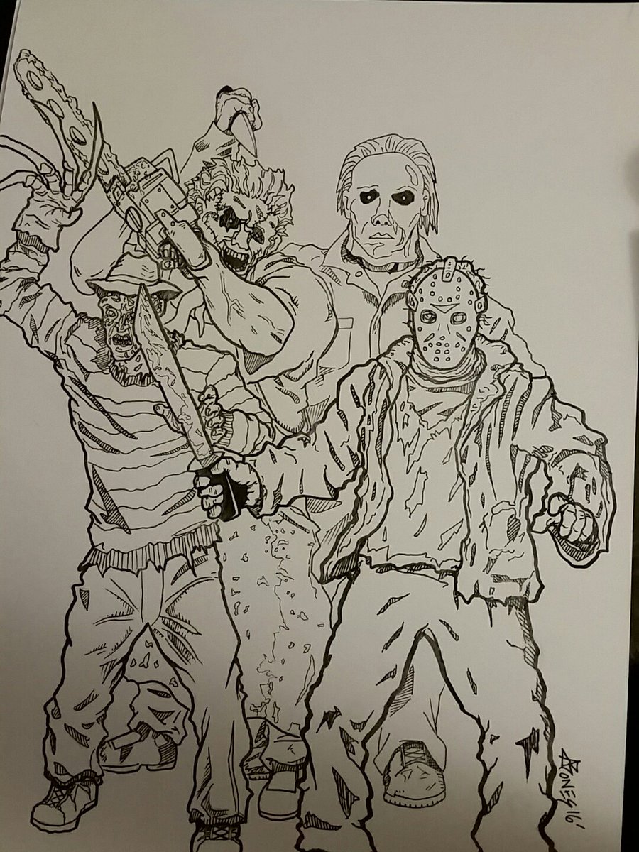 AtomicRotation's tweet photo. Going to have multiple horror prints and originals on sale at #capefearhalloweencon look for the #atomicrotation banner #Oct29 #itsgrowing https://t.co/5PBBRGmaRV