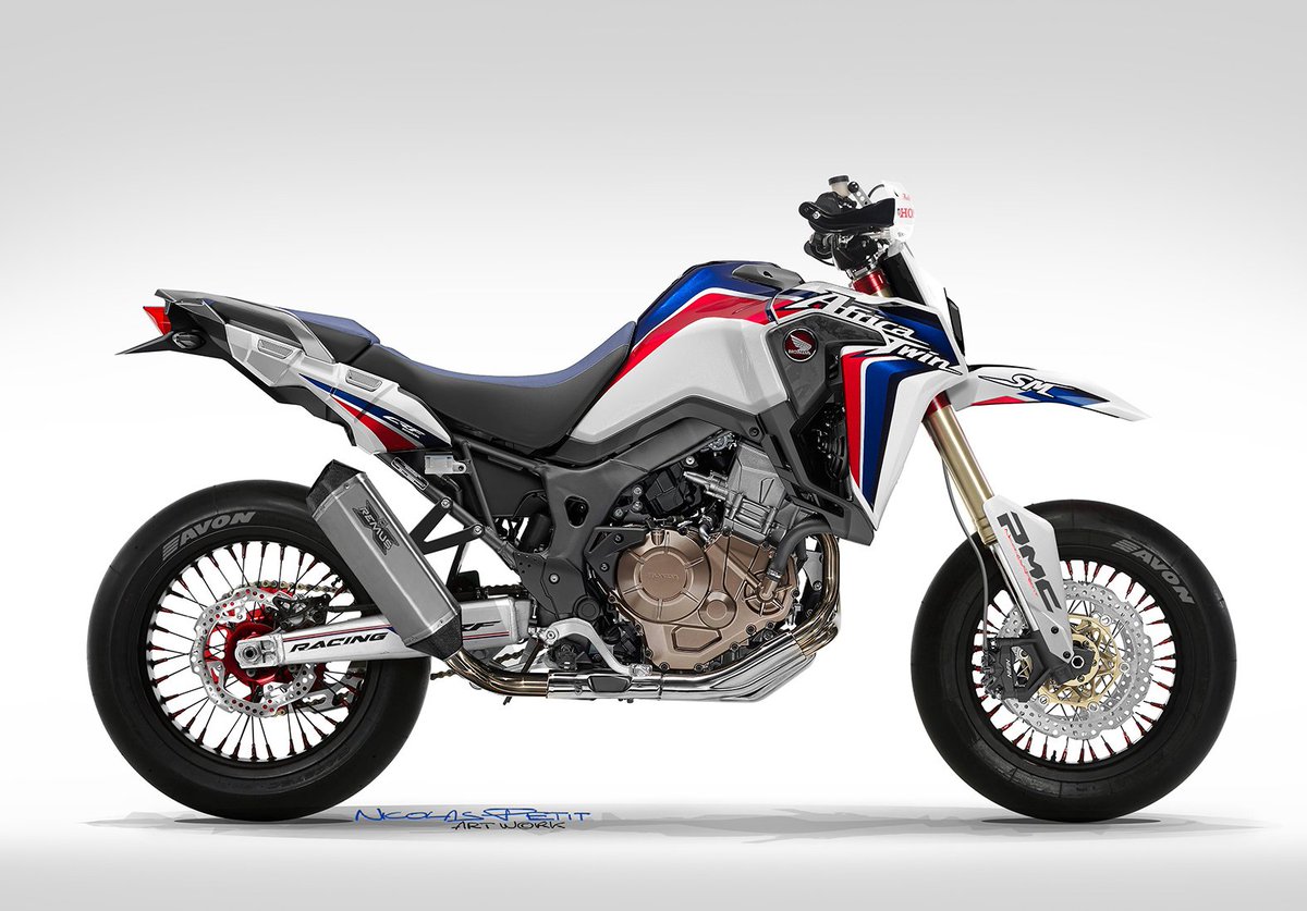 WheelsGuru's tweet photo. #Honda #AfricaTwin #Supermoto Render By French Designer @NikolasPetit https://t.co/Mb1SvXPqRf https://t.co/V79SkDOd0j