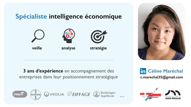 CLMVeille's tweet image. #PleaseRT #i4emploiR je cherche un #CDI en #Veille #IntelligenceEconomique sur #Paris #IDF | CV ➡️ linkedin.com/in/céline-maré… Merci à tous ! 👍