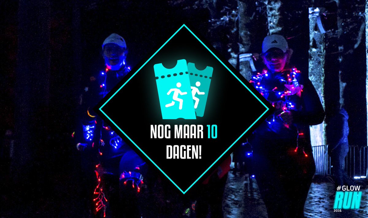 Wil je meedoen aan de GLOW Run, maar heb je nog steeds geen ticket besteld? Je hebt nog 10 dagen! #GLOWRun
glowruneindhoven.com/tickets/