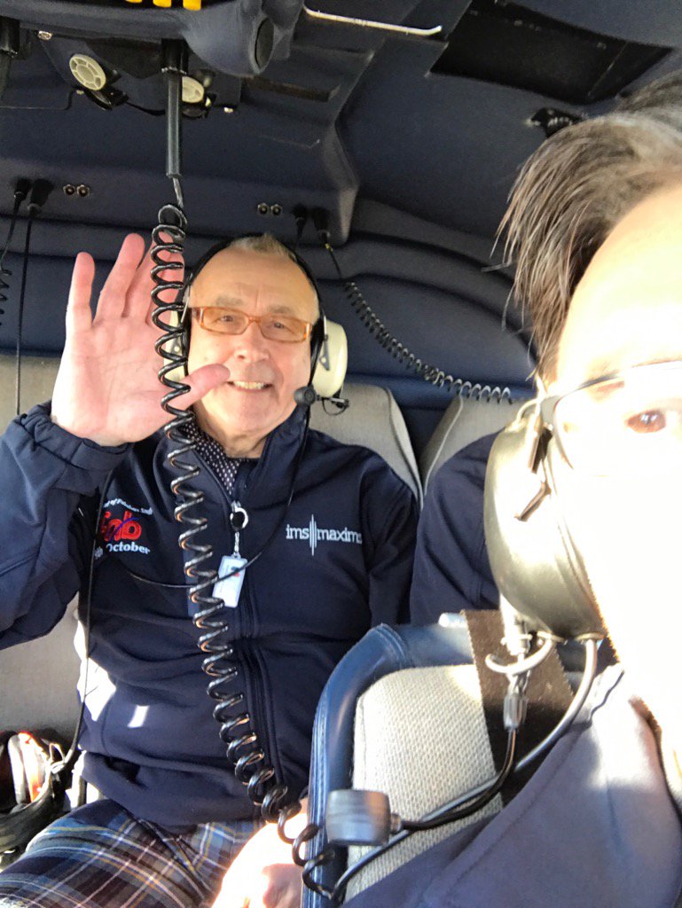 ShaneTickell's tweet photo. #fabcopter #FabChangeDay @RoyLilley enjoying the flight @IMSMAXIMS @gbtpo @FabNHSStuff https://t.co/BnCS2KC3WW
