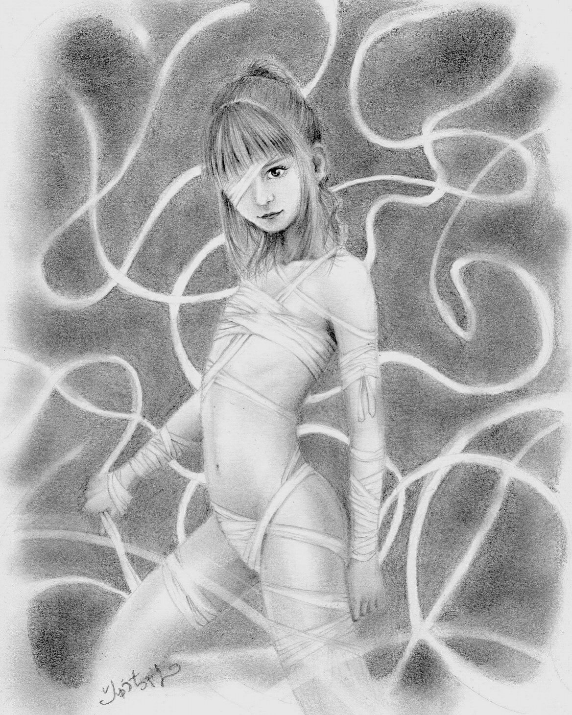 りゅうちゃん 幻想絵師 ハロウィン用に描いた包帯少女 ミイラ男の女の子バージョンです 創作クラスタと繋がりたい 絵描きさんと繋がりたい 絵師さんと繋がりたい イラスト基地 拡散希望rtおねがいします