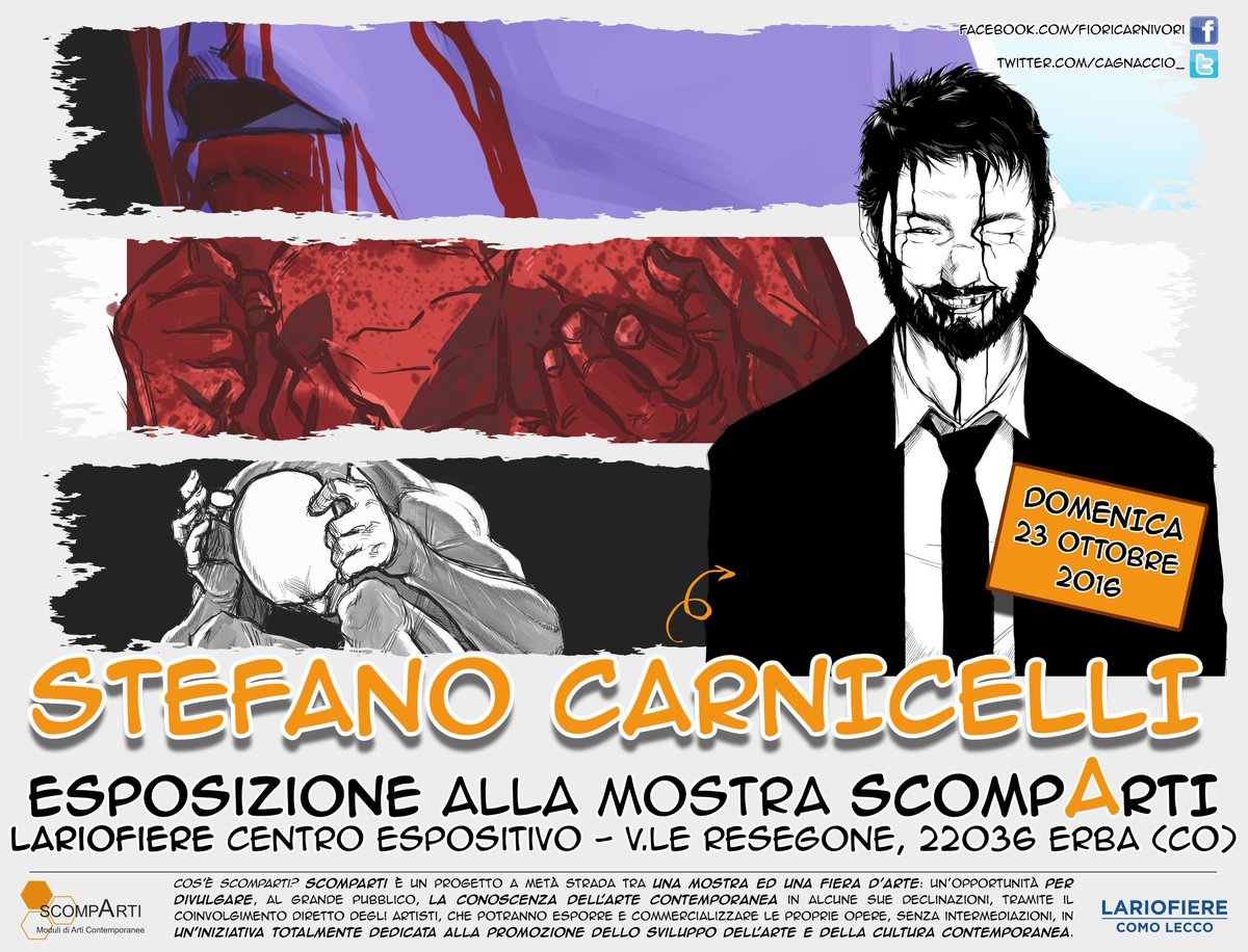 Cagnaccio_'s tweet photo. Amici, questa domenica (23 ottobre 2016) mi trovate al Lariofiere di Erba (CO) per la mostra collettiva #ScompArti! Venite a trovarmi! https://t.co/EaxTexRqKc