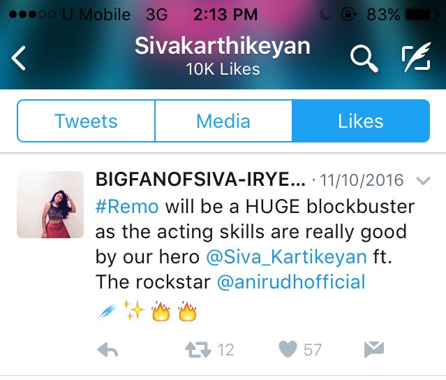 sivnirudhanush's tweet photo. And now #RemonticBlockbuster !!! As everyone knows #RemoBBhit, everywhere! Very happy for the entire team @Siva_Kartikeyan @RDRajaofficial π https://t.co/yCfKJ95KuW