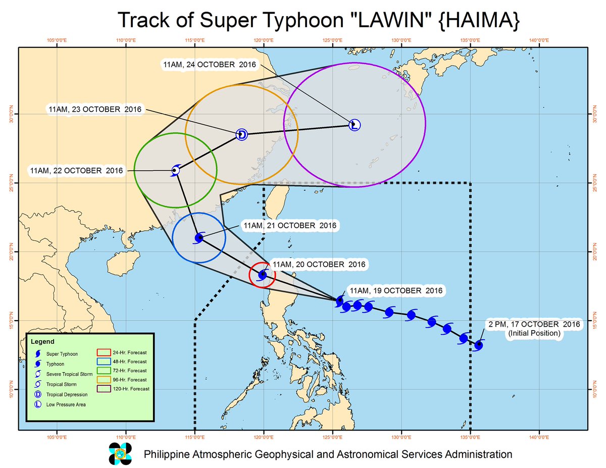 gmanews's tweet photo. PAGASA (2 p.m.): #LawinPH intensified into a super typhoon and maintains its serious threat as it moves closer to Cagayan - Isabela area. https://t.co/gPyrEdbzcp