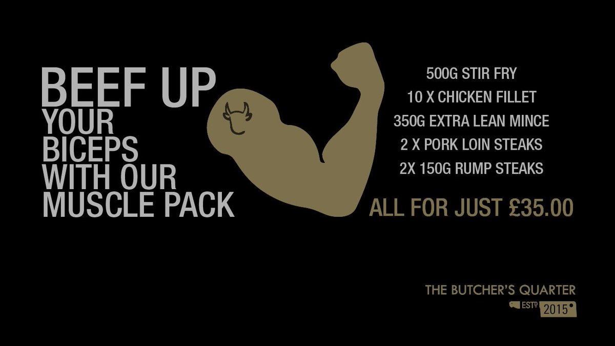 butchersquarter's tweet photo. Gym Packs available all week!
#ManchesterMeat
#BodyBuild
#Health
#Muscle https://t.co/VGdwJVYcoT