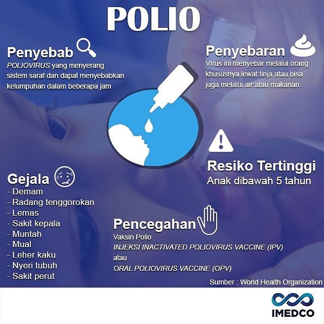 ImedcoHealth's tweet photo. Protect your family against polio and other dread diseases.
#imedcohealth #indonesiasehat #healthtips #hidupsehat #dailyhealth #Imedco https://t.co/1iTaLcDucP