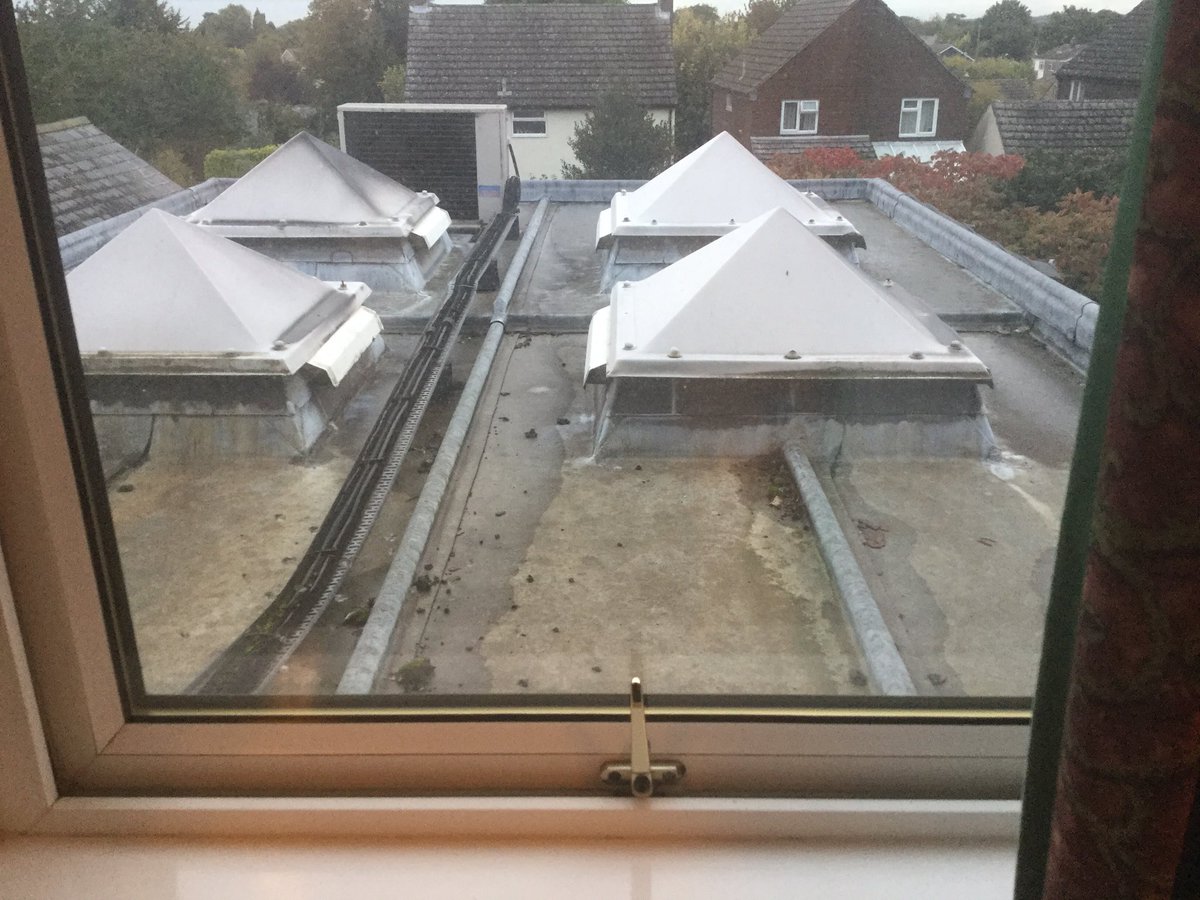 Marshalls_Steve's tweet photo. Odd experience in Cambridgeshire's version of Fawlty Towers last night - 'room with a view' literally means a view..of something #neveragain https://t.co/skEIrMnMGc