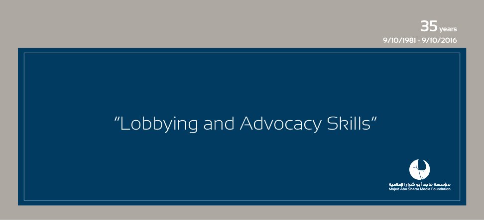 MASMF_Official's tweet photo. “Lobbying and Advocacy Skills” conducted by Lebanese blogger and civil activist Imad Bazzi @TrellaLB, one of many 2015 accomplished courses https://t.co/JAHfPUeIxC