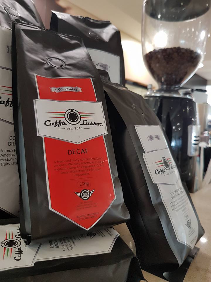 TheSMDgroup's tweet photo. Caffe Lusso now offer thier own exclusive coffee beans, from Columbian and Brazilian beans to decaf! #smd #smdstyle #coffelovers https://t.co/d8blOz9ZiP
