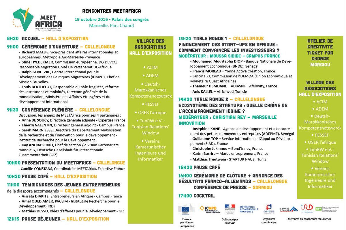 CampusFrance's tweet photo. Lancement de #MEETAfrica today @AMPMetropole: #insertion pro des #diplomés africains de l'ens sup fçs et alld @expertisefrance @ird_fr #GIZ https://t.co/6hkEwZtgCv