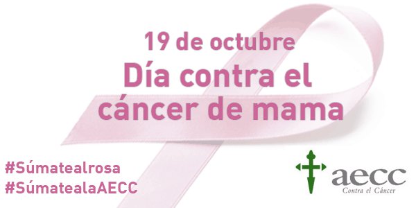 Cada año se diagnostican más de 25.000 nuevos casos de cáncer de mama en España #súmatealrosa  #súmatealaAECC