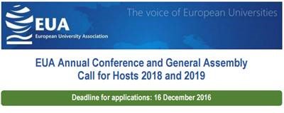 euatweets's tweet image. A reminder: #CallForHost for EUA Annual #Conference for 2018 &amp;amp; 2019 is still open  #eu #universities #highered bit.ly/2dIBlLT
