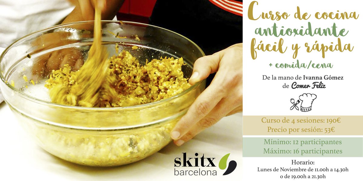 En <a href="/skitxbcn/">Skitx Barcelona</a> #curso de #cocina con <a href="/comerfeliz/">Comer Feliz</a> I #Gastronomia