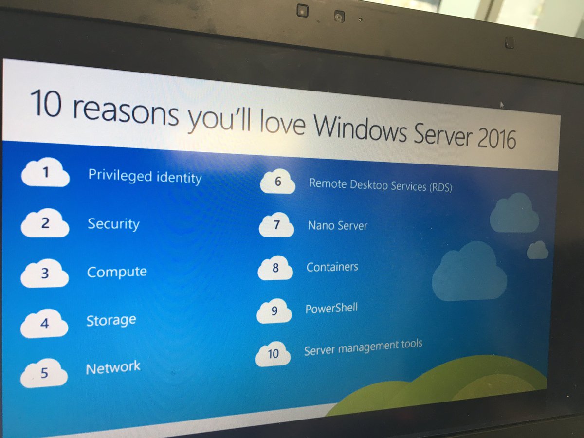 Alternative_Suz's tweet photo. 10 good reasons #windowsserver2016 @Microsoft https://t.co/PNalbdpY66