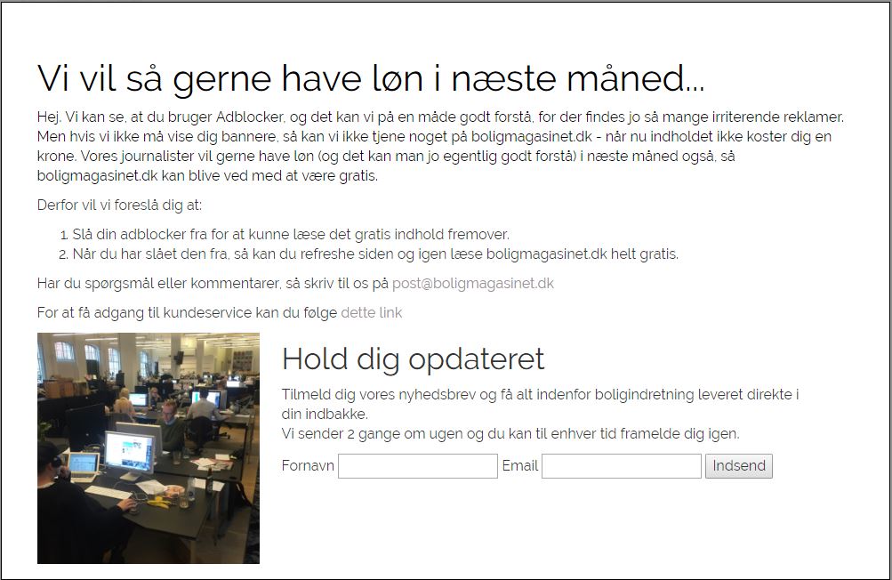 Da jeg klikkede på @Bolig_Magasinets opslag hvor de søger praktikanter til gratis arbejde fik jeg denne opsang #dkmedier #praktikløn #dkpol