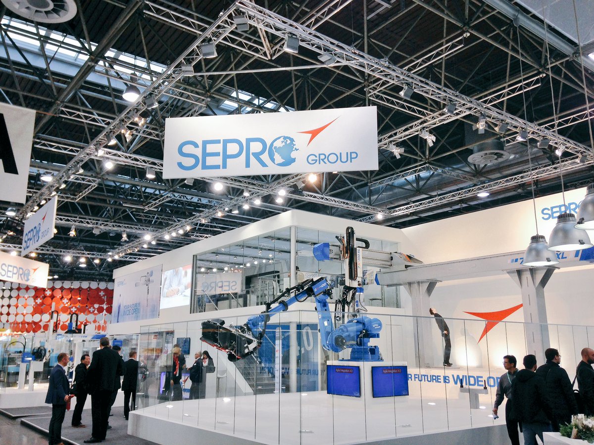 SeproGroup's tweet photo. Welcome on #Sepro booth Hall12A49.
#plasticindustry #robotics #k2016 https://t.co/s4QgVz9ACP