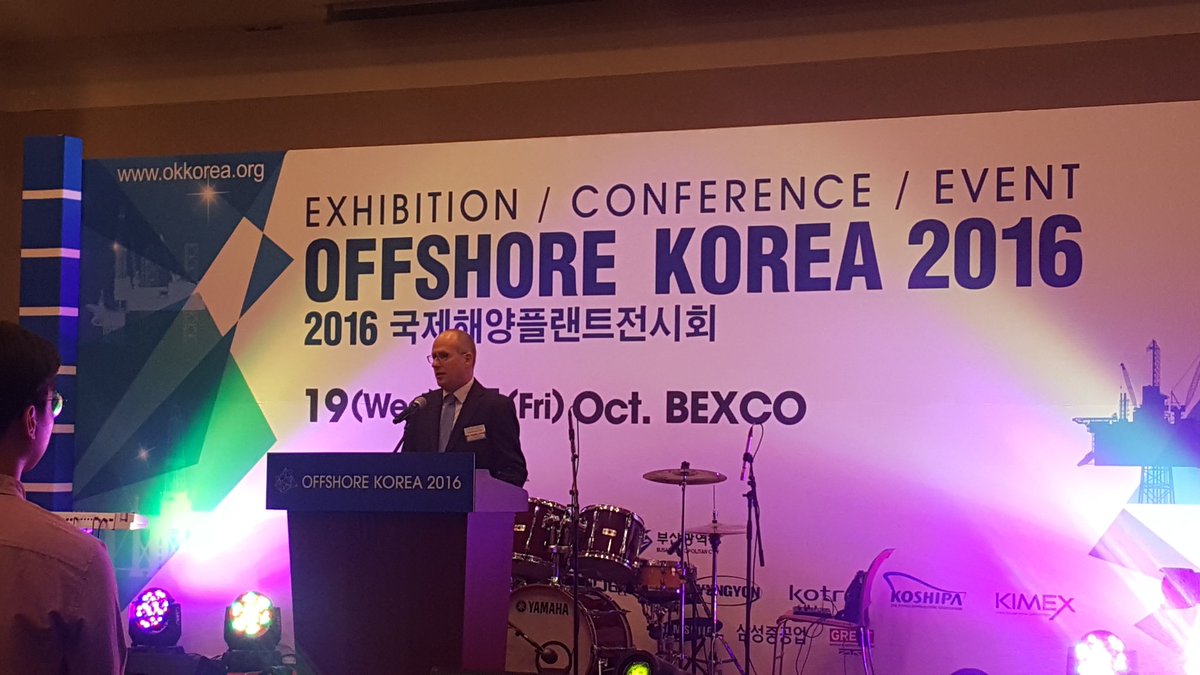 NOFLimited's tweet photo. #networking at #offshorekorea, Busan as Bradley Jones Head of Department for International Trade @tradegovuk welcomes the #ukgroup #marine https://t.co/tOOyqAiwk1