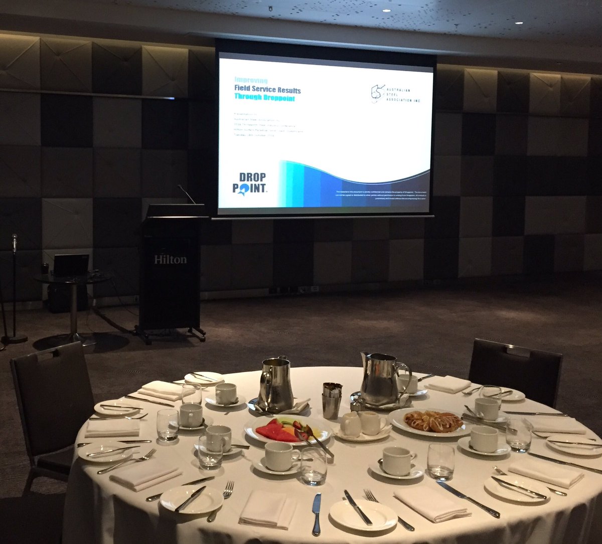 DPTScottR's tweet photo. Getting ready for the Droppoint presentation to the Australian Steel Association Conference https://t.co/Pu2qCCR63K
