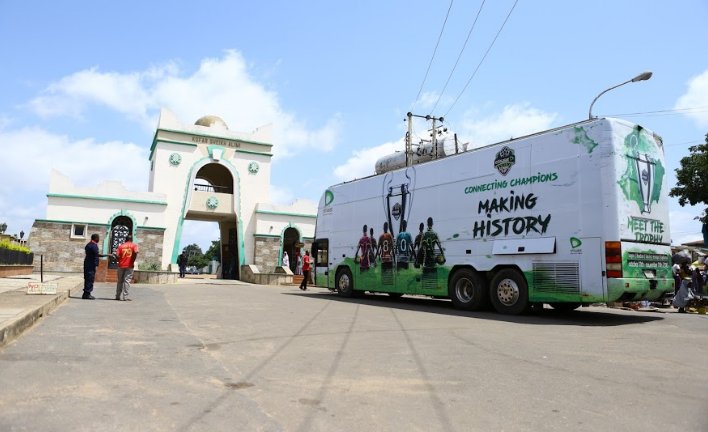 The #EtisalatU15Cup Bus, #MovingCityToCity #ConnectingChampions #ConnectingCities #ConnectingCultures #ConnectingFriends