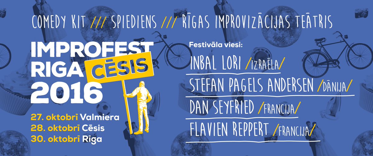 Trešo gadu notiks #IMPROFESTRIGA 26.-30.okt! Šogad <a href="/Cesis_lv/">Cēsu novads</a>! <a href="/SPIEDIENS/">SPIEDIENS</a> @comedyKIT <a href="/ImprovizacijaLv/">RIT</a> Vairāk: bilesuserviss.lv/lat/biletes/gi…