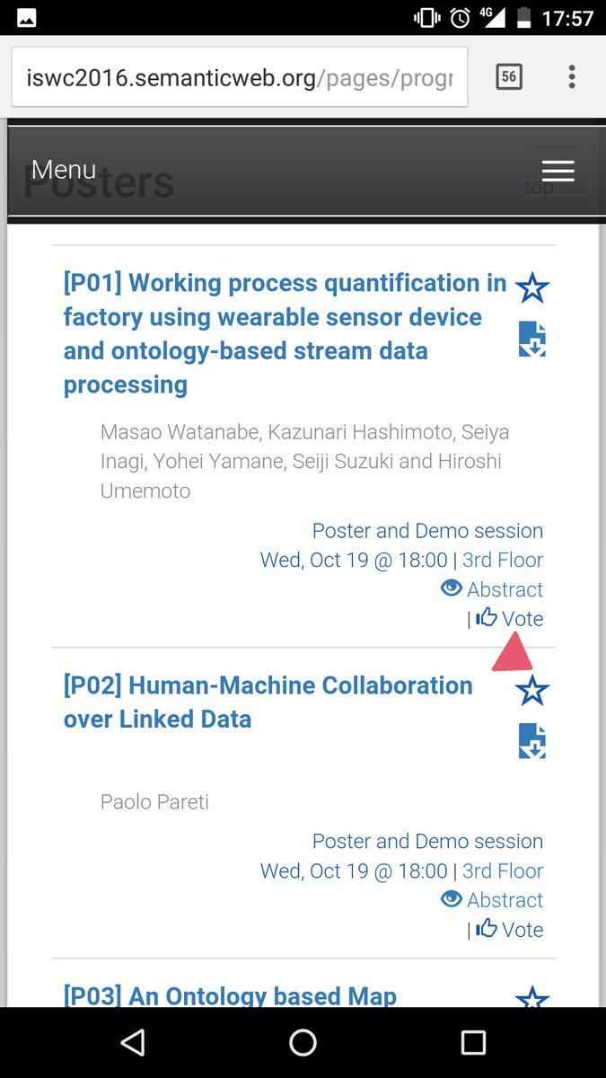 Ready for #iswc2016 Posters &amp; Demos? Vote using the button below each paper on the website: iswc2016.semanticweb.org/pages/program/…