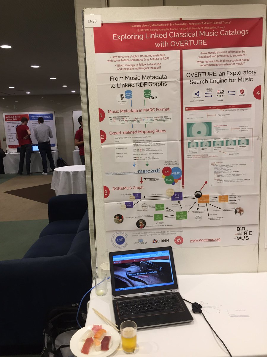 rtroncy's tweet image. #DOREMUS provides tools to convert  MARC data into RDF using a FRBR-based ontology and an exploratory search engine for music #iswc2016
